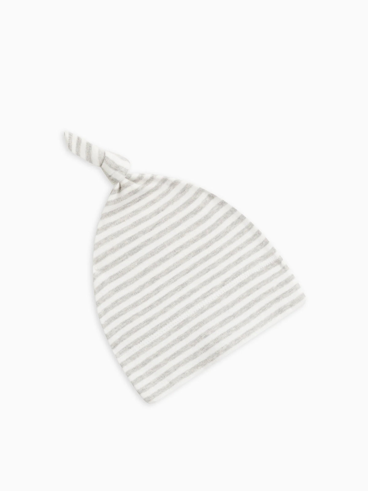 Grey Stripe Organic Knotted Hat