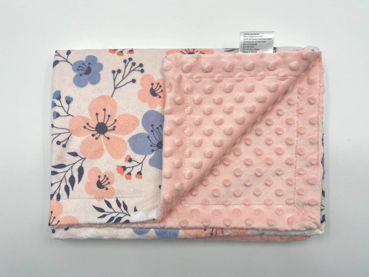 Floral Minky Baby Blanket