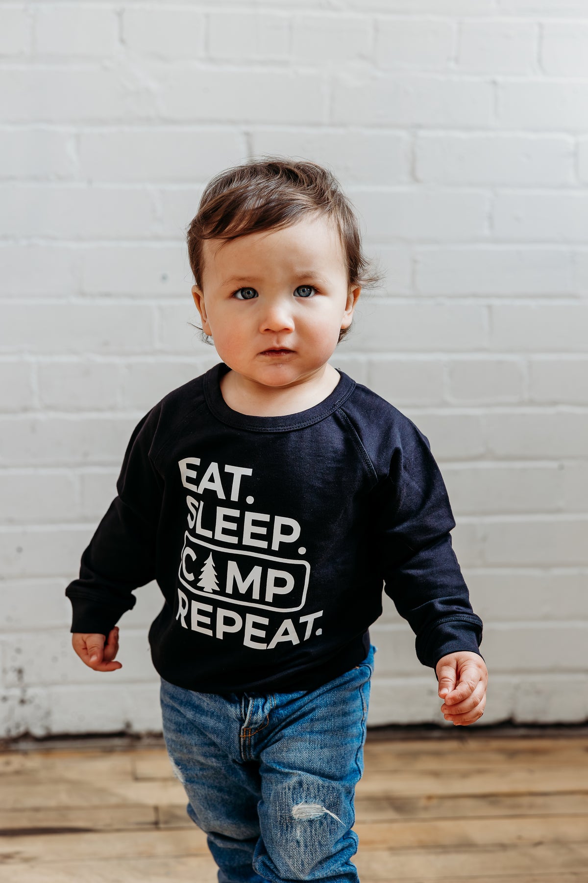 Eat, Sleep, Camp (Black) Sweatshirt