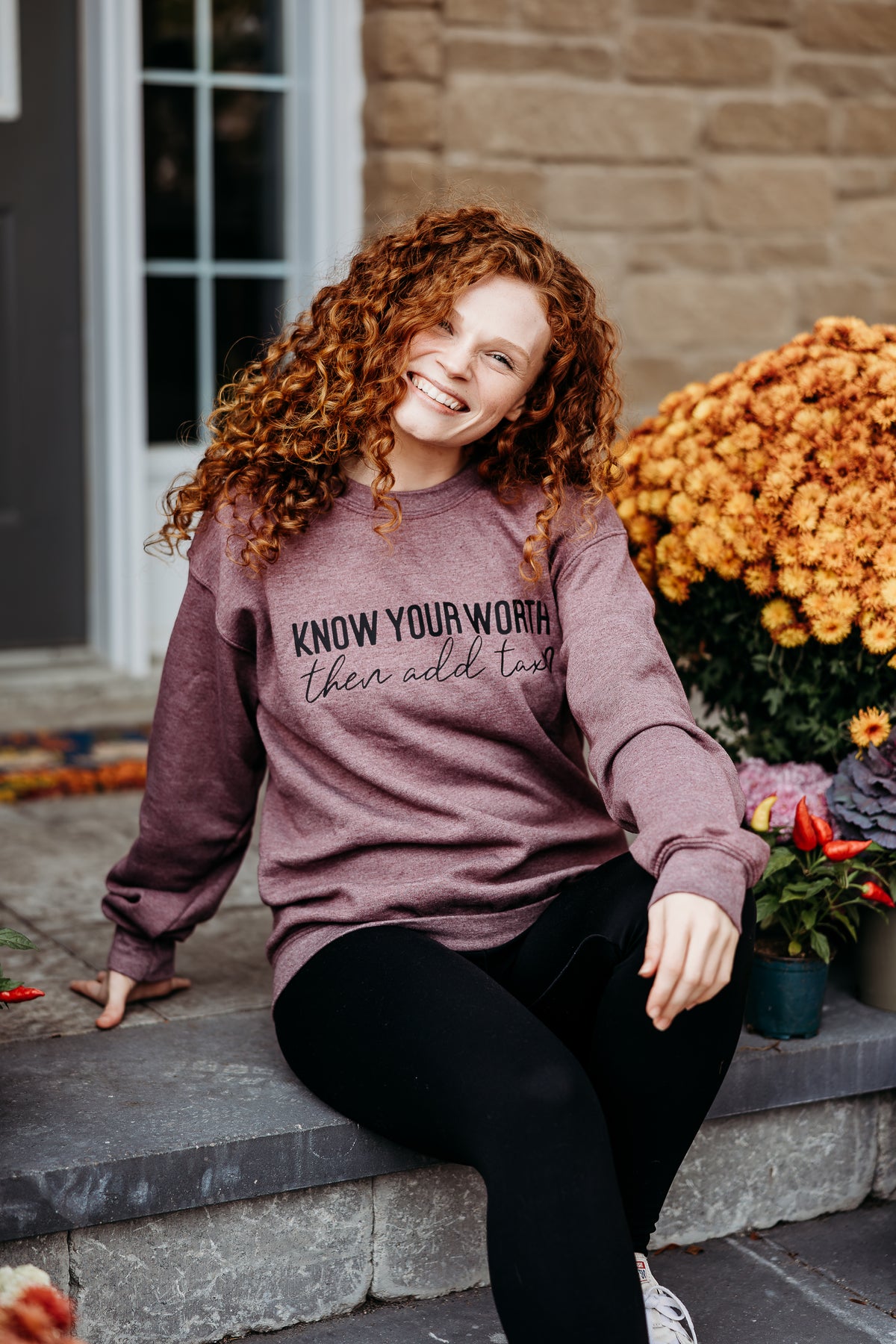 Know your worth, then add tax sweatshirt