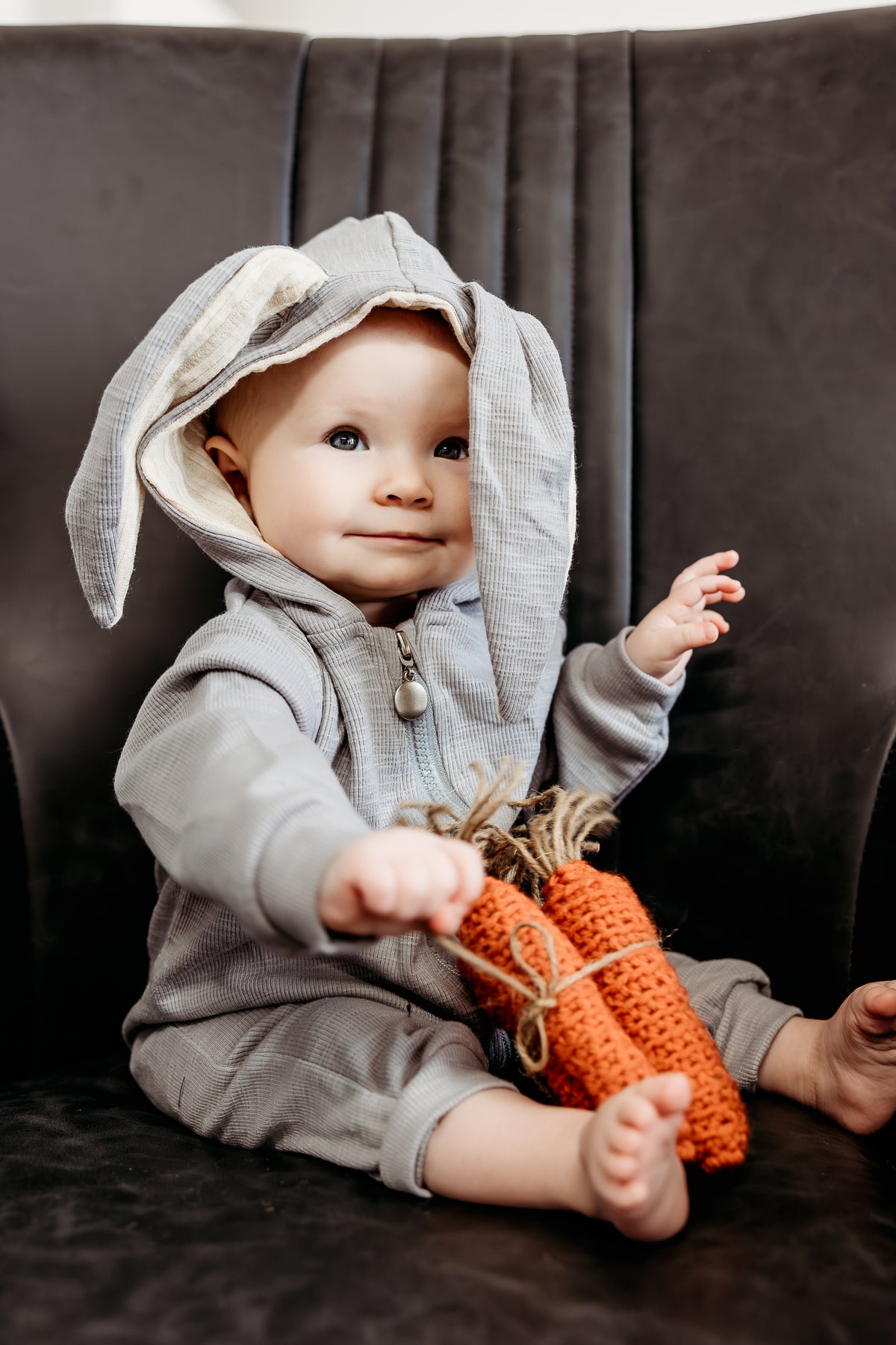 Bunny Romper: Grey