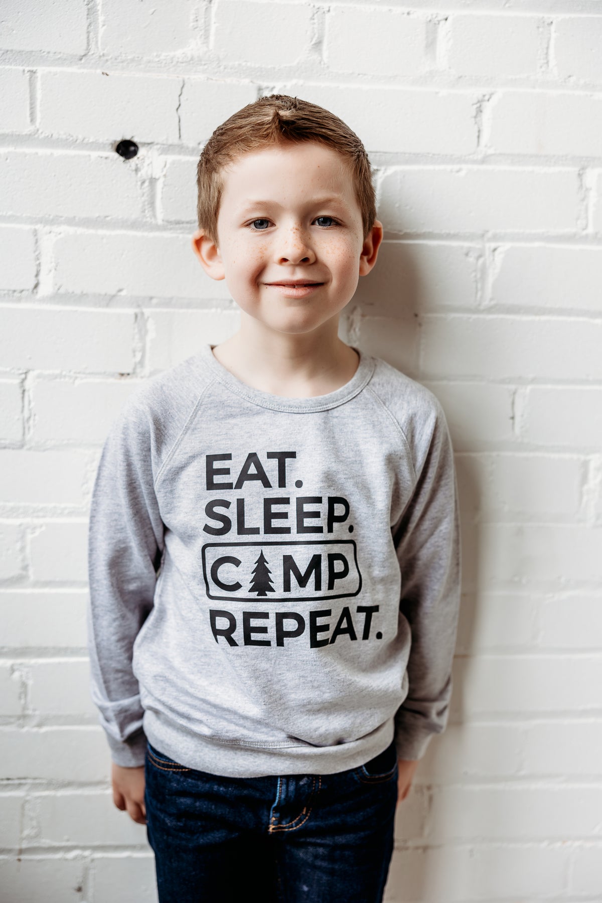 Eat, Sleep, Camp (Grey) Sweatshirt