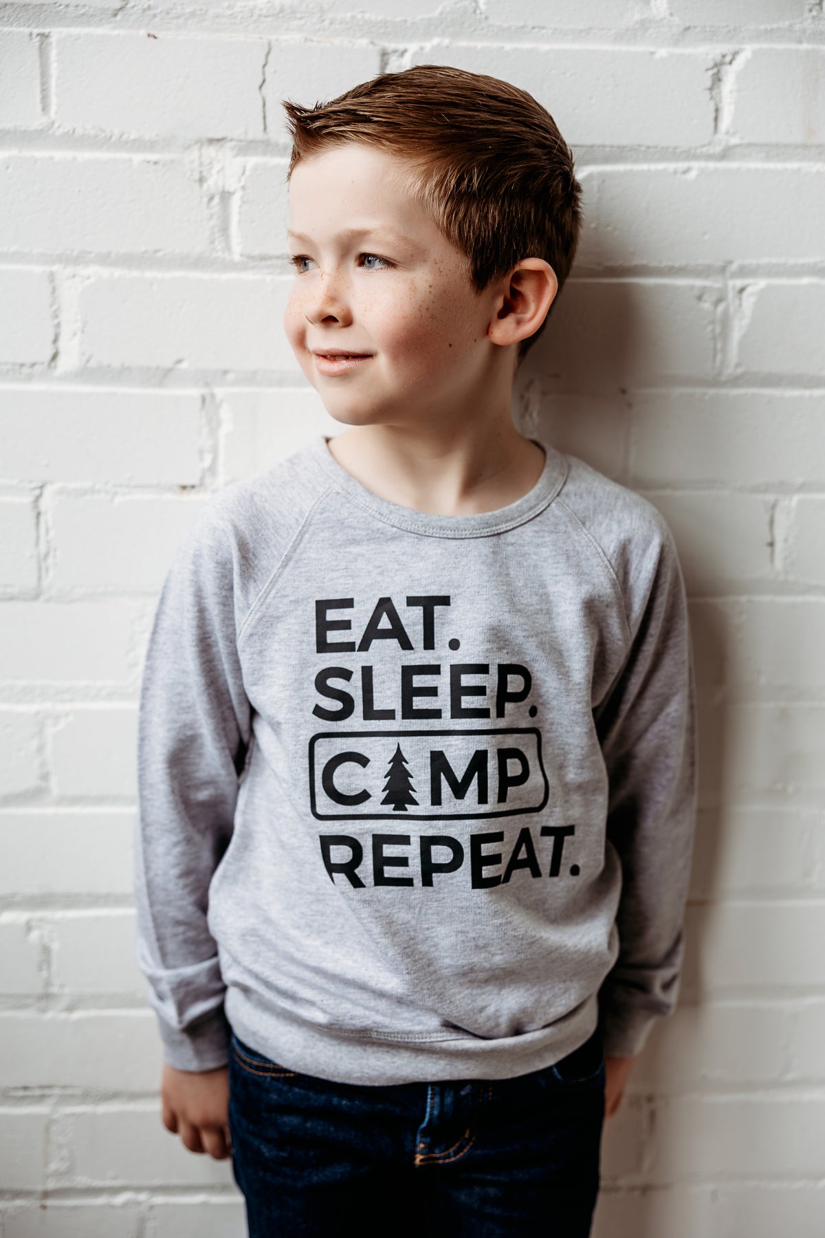 Eat, Sleep, Camp (Grey) Sweatshirt