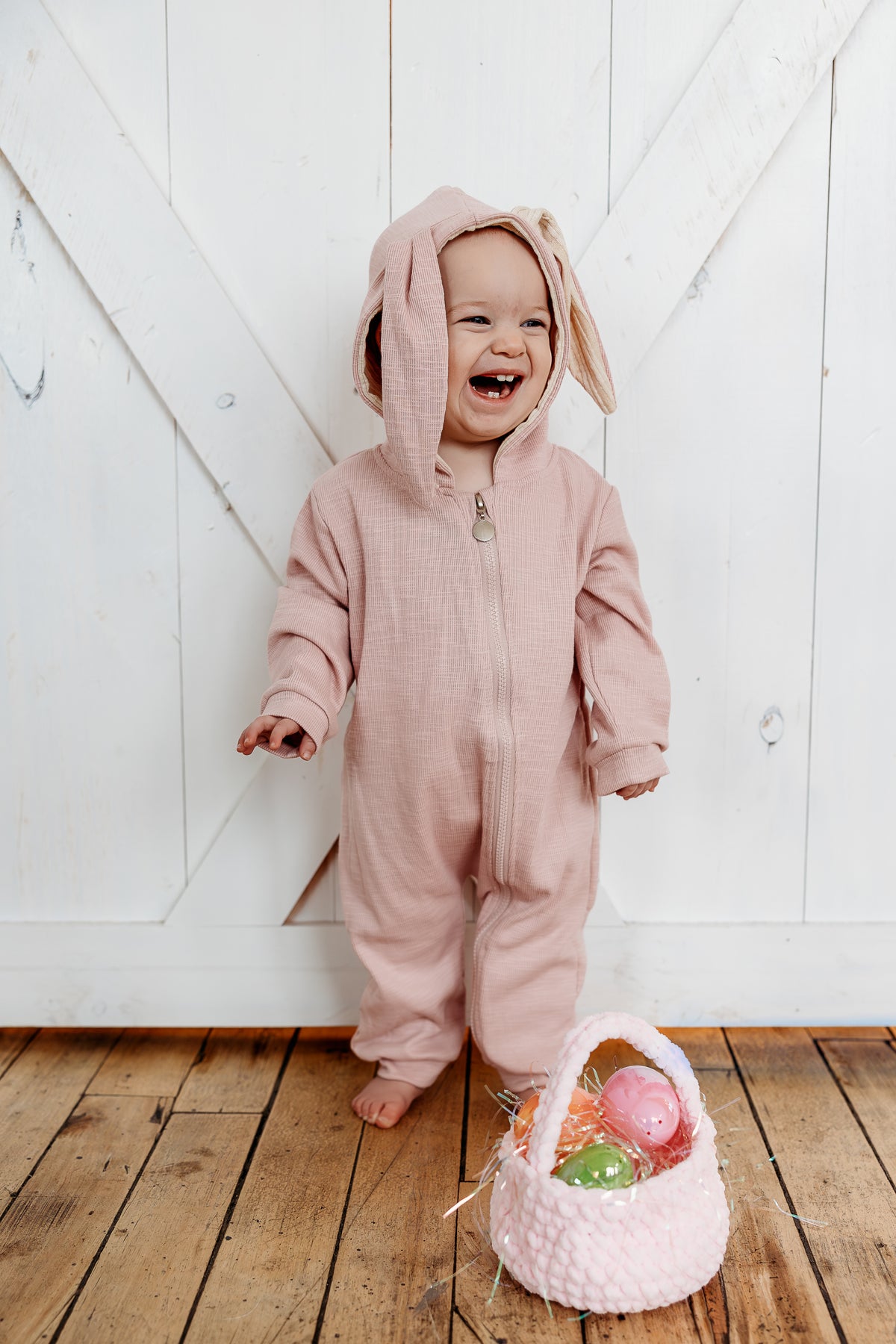 Bunny Romper: Pink