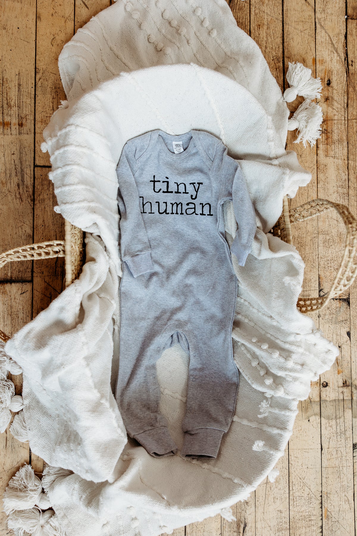 Tiny Human (Grey) Romper