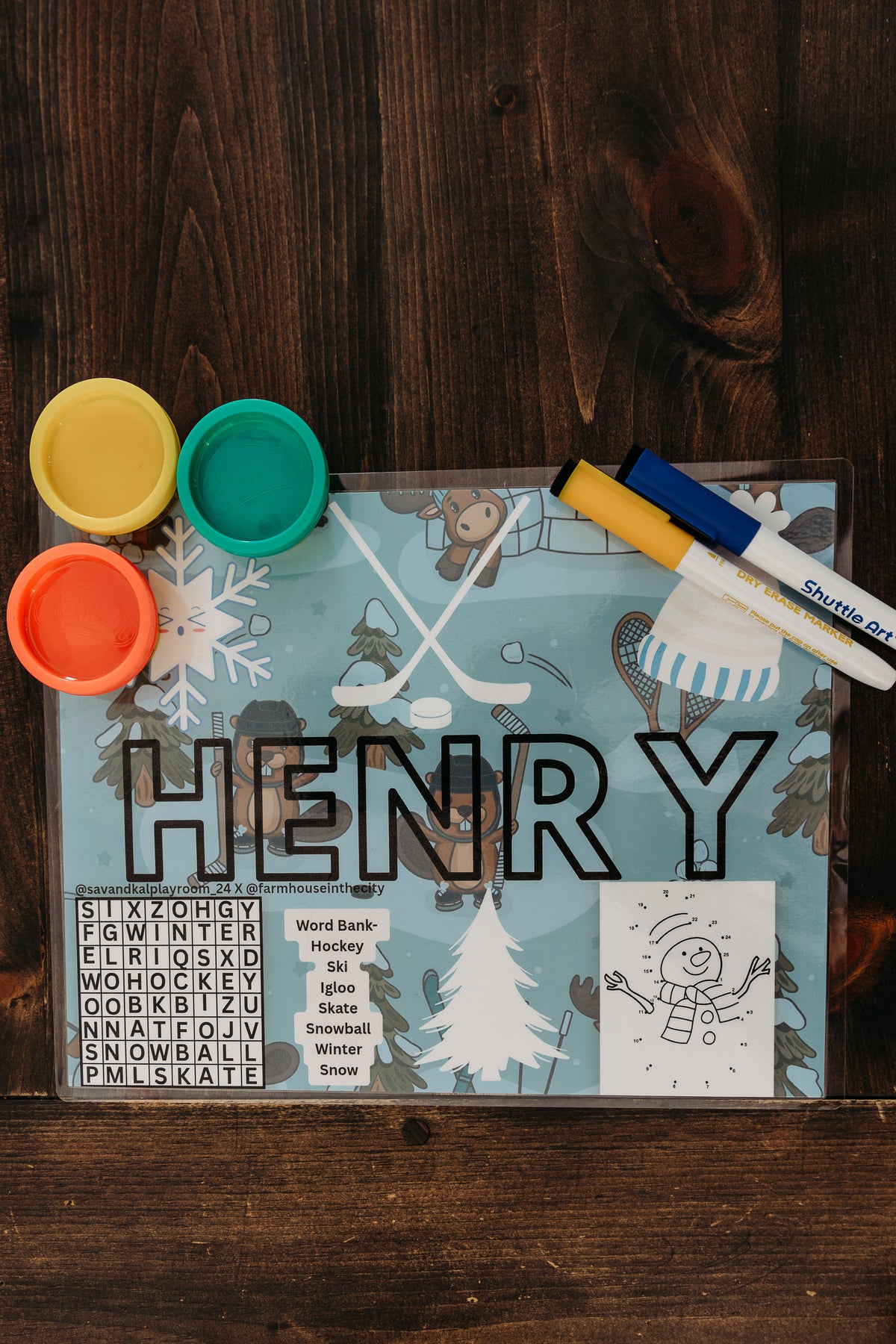 Sav & Kal Playroom: Winter Friends Activity Mat