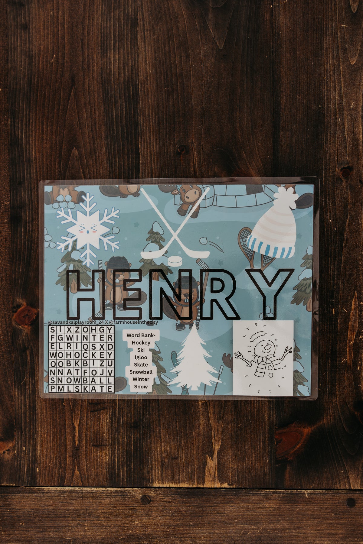 Sav & Kal Playroom: Winter Friends Activity Mat