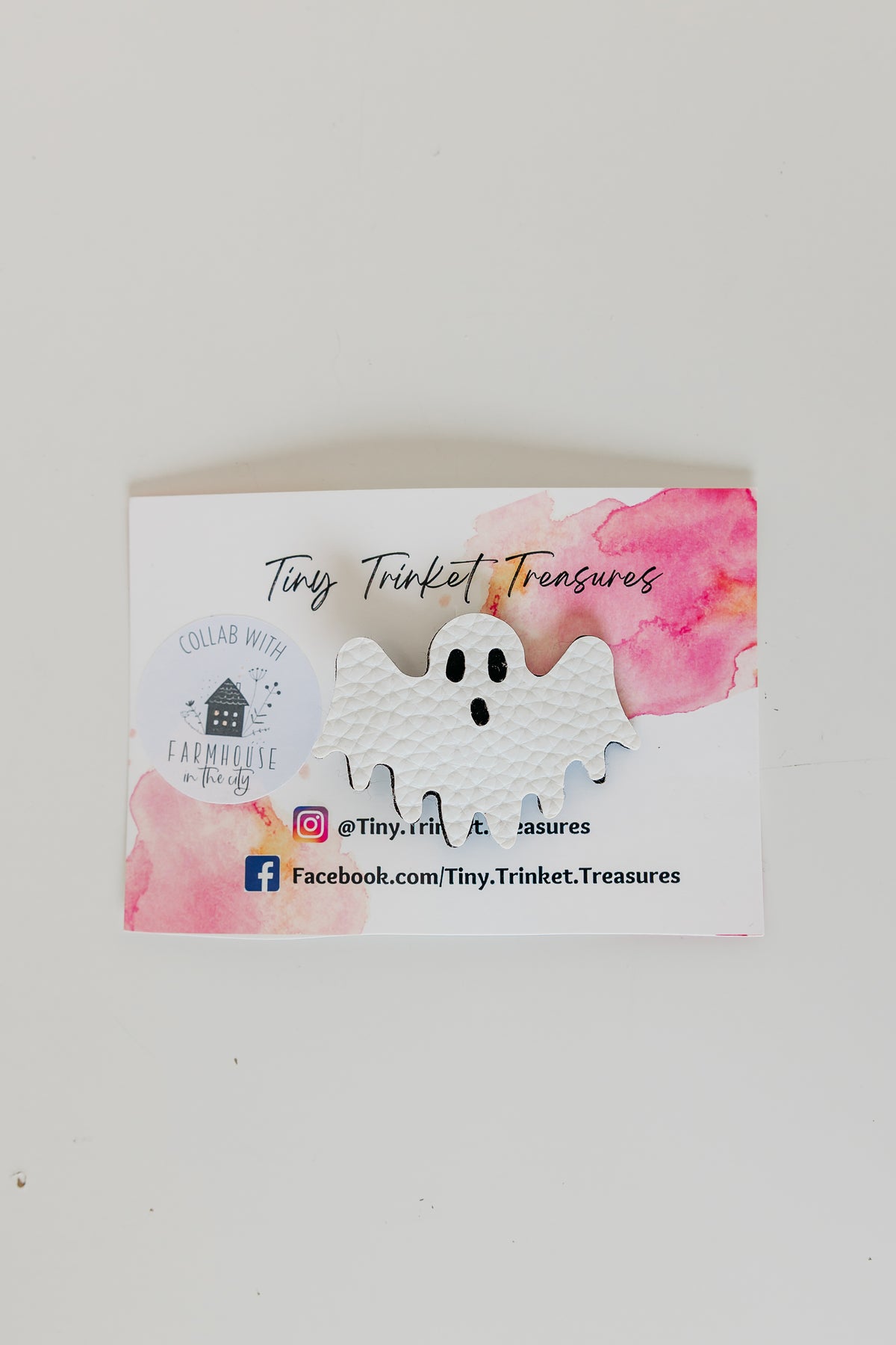 Tiny Trinket Treasures: Ghost Hair Clip (Glitter and Solid)