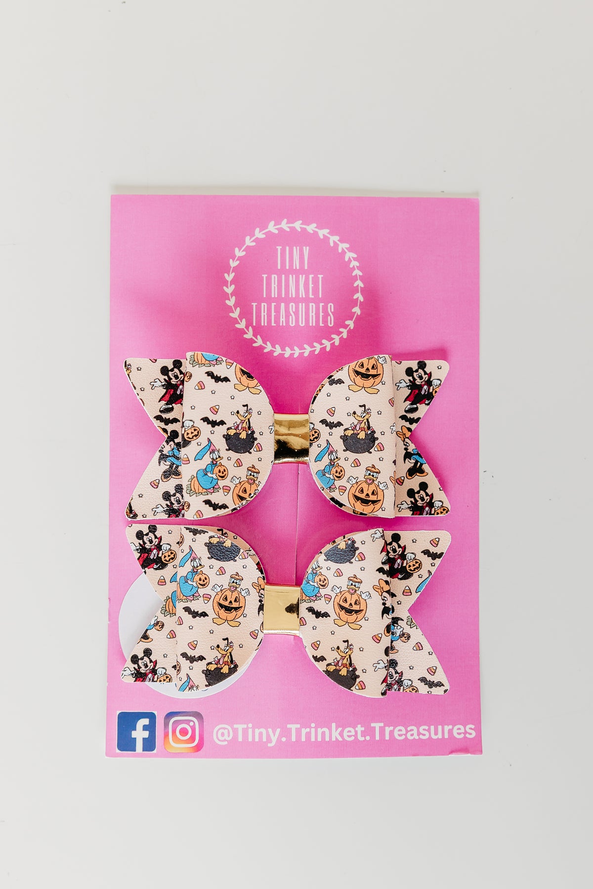 Tiny Trinket Treasures: Magical Mouse Halloween Double Bow Set