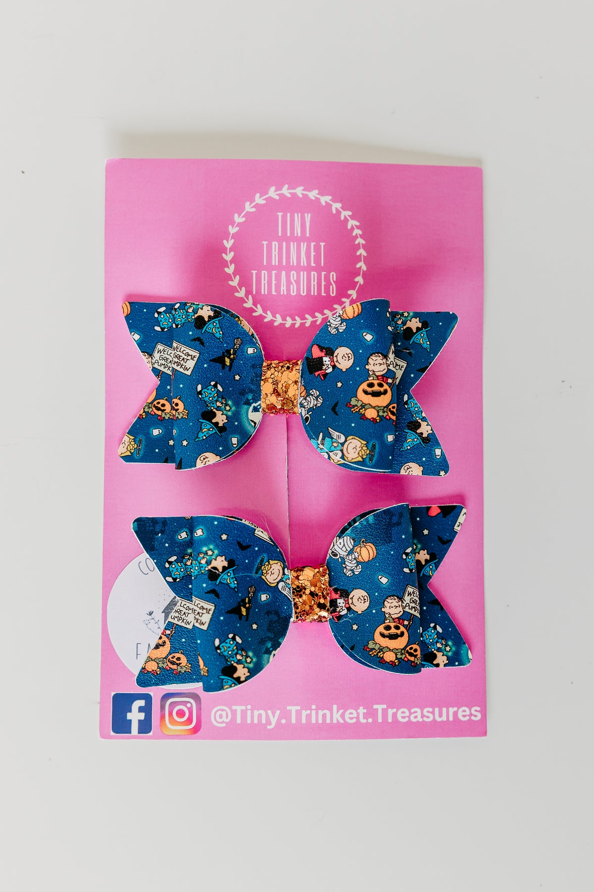 Tiny Trinket Treasures: The Great Pumpkin Double Bow Set