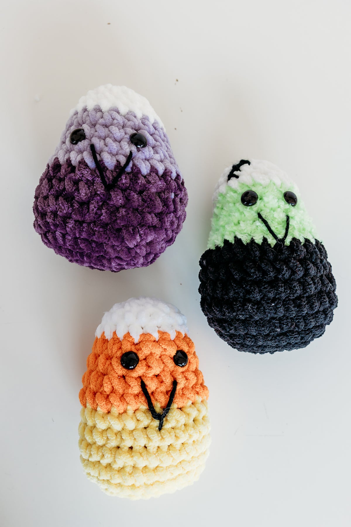Moe&#39;s Knits: Candy Corn Stuffies