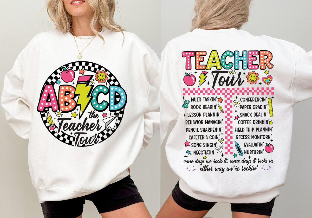 White AB/CD Tour Sweatshirt (Adult)