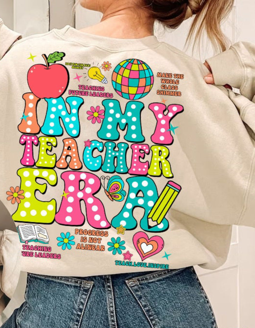 Tan In my Teacher Era Sweatshirt (Adult)