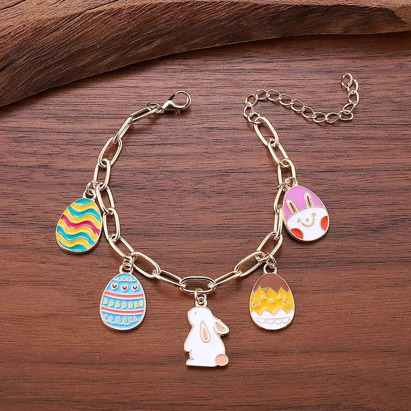 Retro Easter Charm Bracelet